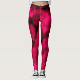 Legging Abstrato das Nuvens de Fuchsia