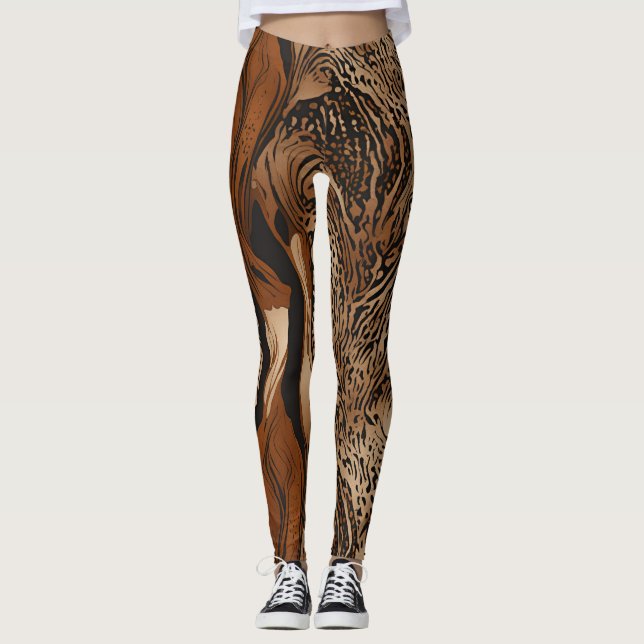 Legging Abstrato de animal - Padrão Design 4 (Frente)