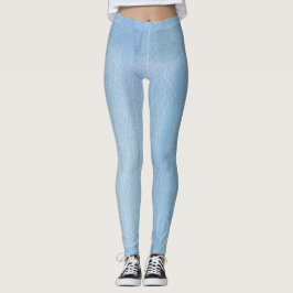 Legging Abstrato de Aquarela Azul