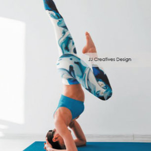 Legging Abstrato de aquarela azul