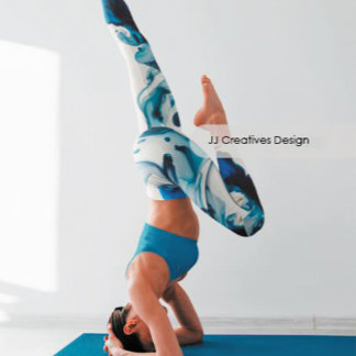 Legging Abstrato de aquarela azul