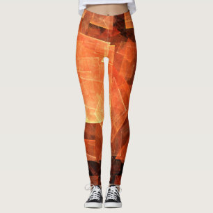 Legging Abstrato de Arte da Janela