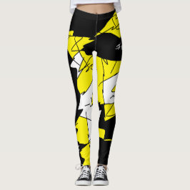 Legging Abstrato de Arte Funky Geometry Vencedor de Leggin