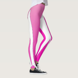 Legging Abstrato de Arte Funky Púrpura Cor-de-rosa