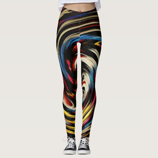 Legging Abstrato de Arte Moderna (Frente)