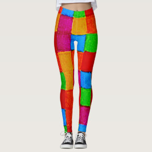 Legging abstrato de arte moderna quil