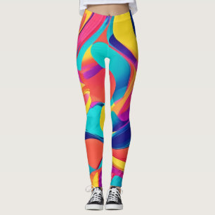 Legging Abstrato de Arte vibrante