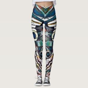 Legging Abstrato de Borboleta Monarca