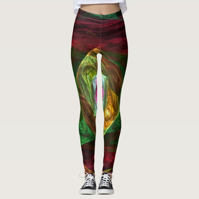 Legging Abstrato de Conexões Dinâmicas (Frente)