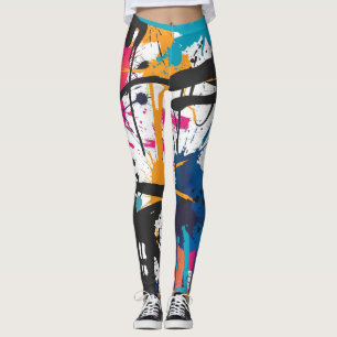 Legging abstrato de grafite