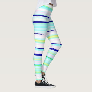 Legging Abstrato de listras coloridas