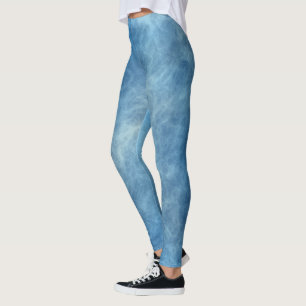 Legging Abstrato de mármore azul