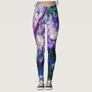 Legging Abstrato de mármore de cristal fluorado