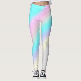 Legging Abstrato de minimalismo Turquoise Pink Pastel Legg