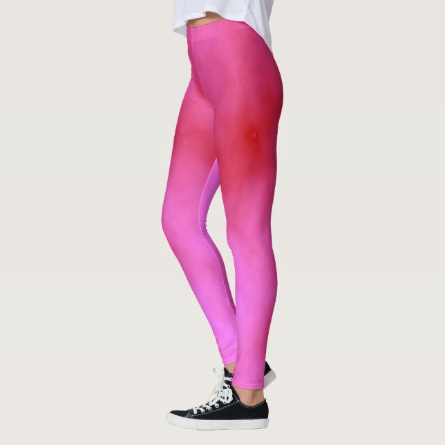 Legging Abstrato de Nuvem Rosa (Esquerda)
