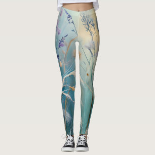 Legging Abstrato de Pastel Whispers da Natureza, Graus II