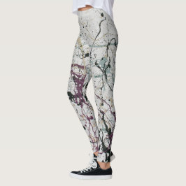 Legging Abstrato de pintura colorida, de pintura feminina