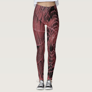 Legging Abstrato De Pintura De Uma Tela Magenta Rosa