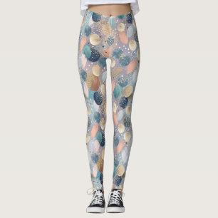 Legging Abstrato de ponto brilhante Elegante e golpes