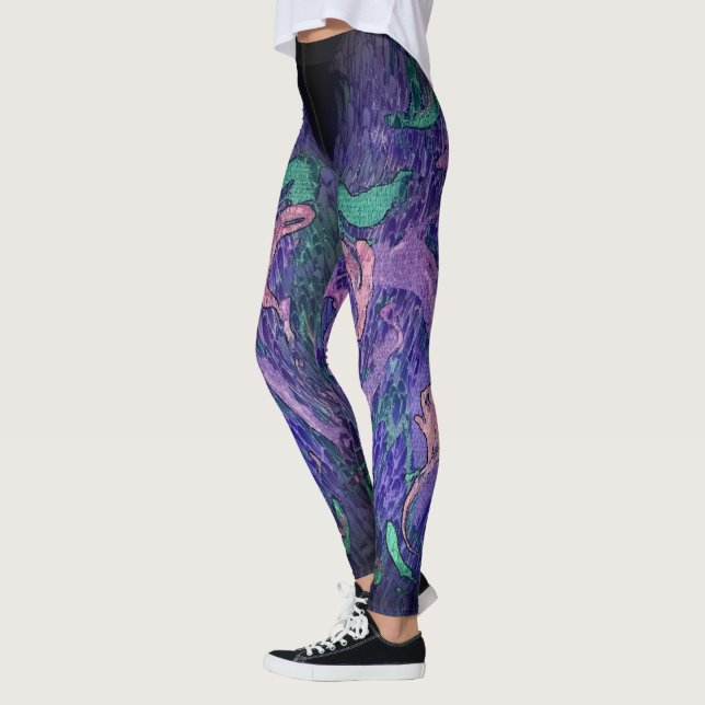 Legging Abstrato de Prowl Nocturna (Esquerda)