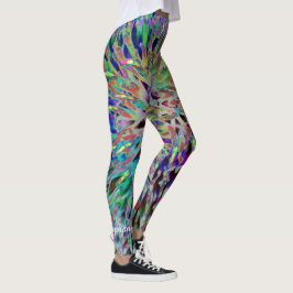Legging Abstrato de Tons de Joel Retroativos 60s, Nome Per