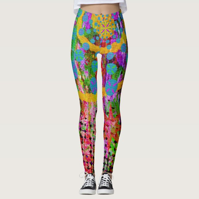 Legging Abstrato de triquete (Frente)