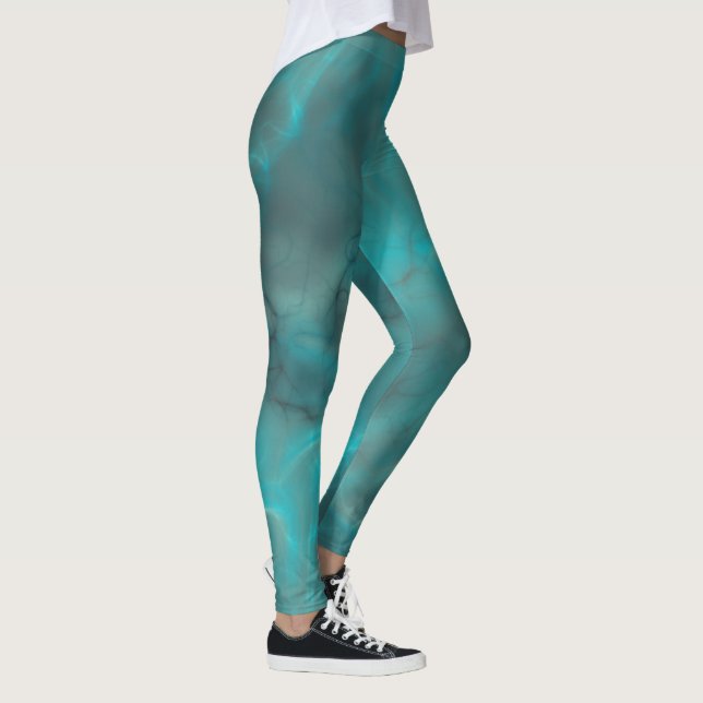 Legging Abstrato de Turquesa (Direita)