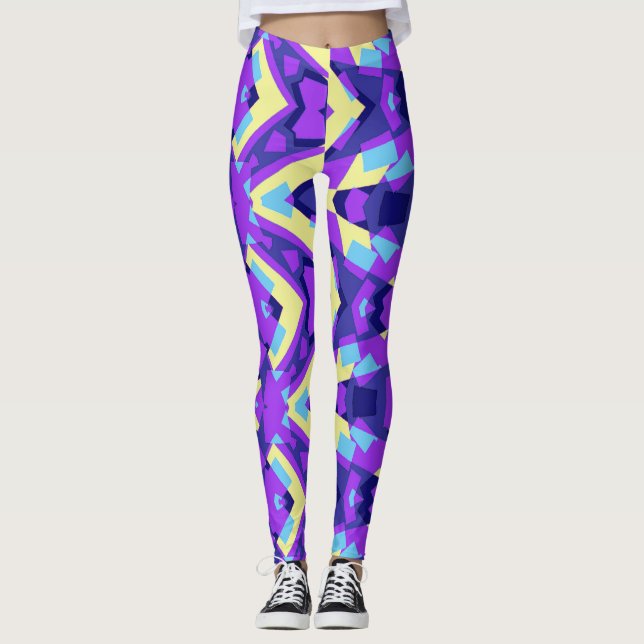 Legging Abstrato de vibração multicor "Ratti_Creative_Arts (Frente)