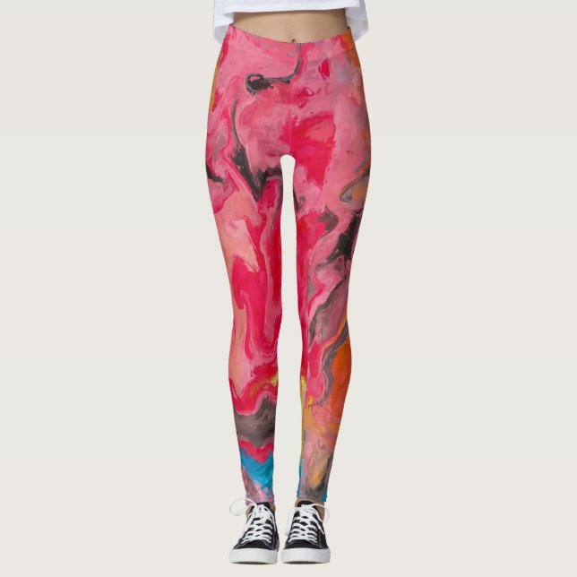 Legging Abstrato de Waterfall (Frente)