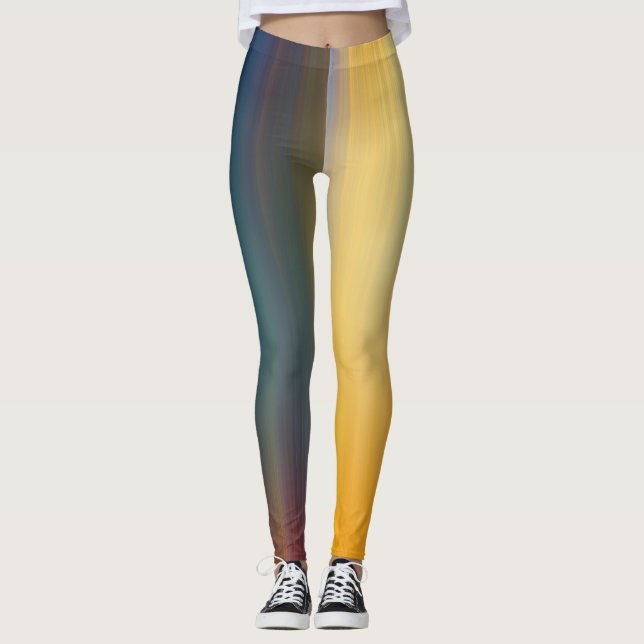 Legging Abstrato Digital Bi-color Gradient Art (Frente)