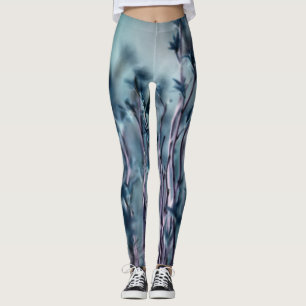 Legging Abstrato do Sonho de Grama Azul