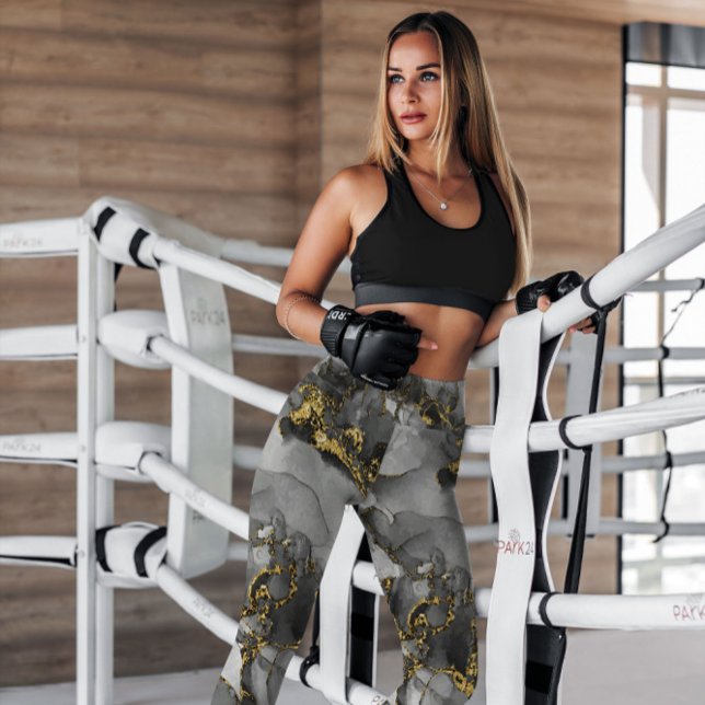 Legging Abstrato Dourada com padrão | Leguminosas (Criador carregado)