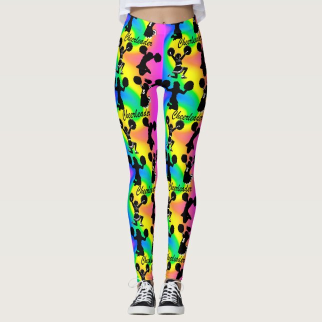 LEGGING ABSTRATO E CHEERLEADERES COLORIDOS (Frente)
