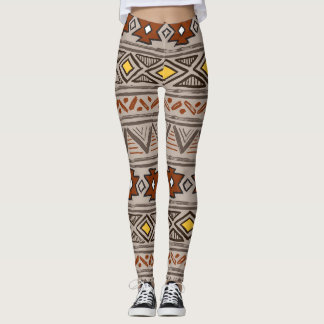 Legging Abstrato étnica: padrão desenhado à mão
