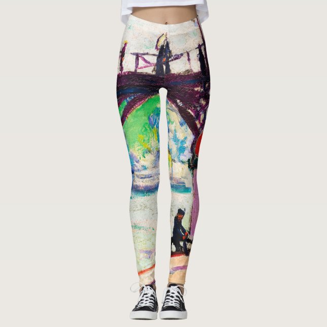 Legging Abstrato Expressionista Pintura Tendy Mulheres (Frente)