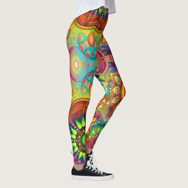 Legging Abstrato floral colorido (Direita)