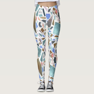 Legging Abstrato: fundo branco desenhado à mão.