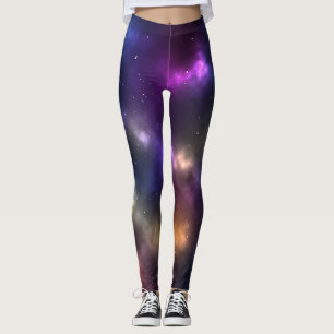 Legging Abstrato Galaxy Constellations Digital Art: V