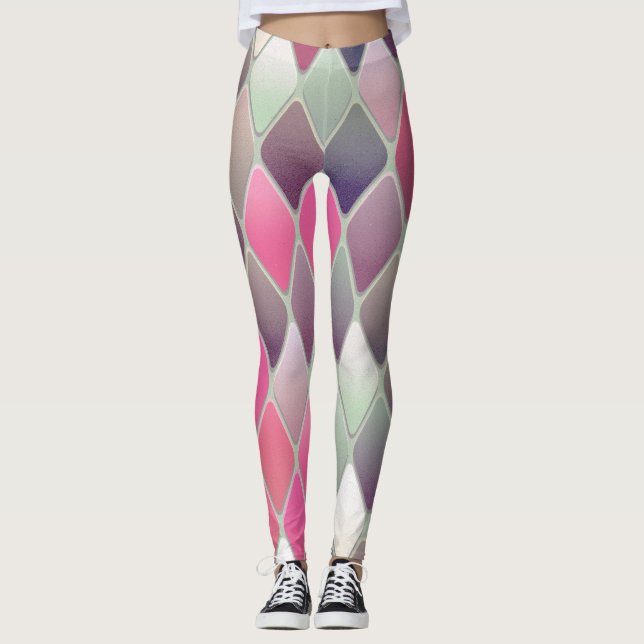 Legging Abstrato Geométrico (Frente)