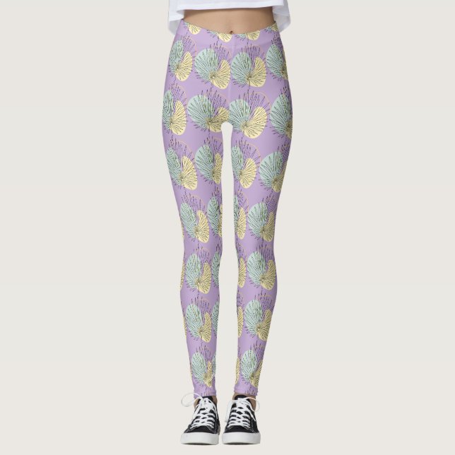 Legging Abstrato Geométrico Floral (Frente)