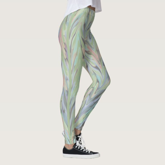Legging Abstrato Herringbone - samambaia (Direita)