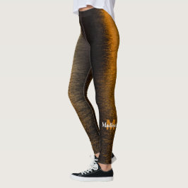 Legging Abstrato ilesa monograma com brilho brilhante