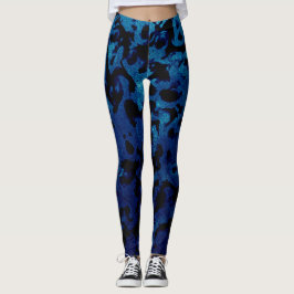 Legging Abstrato Magia - Marinho azul Grunge Preto