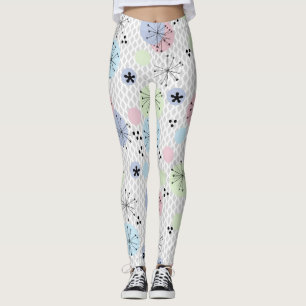 Legging Abstrato moderna forma círculos luz bolinhas com