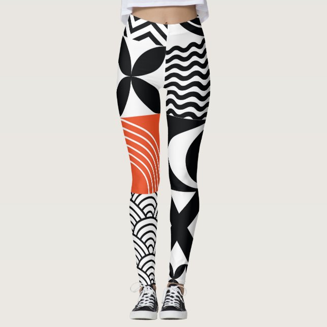 Legging Abstrato moderno: Canvas de Design artística. (Frente)