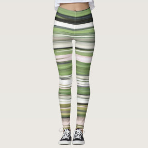 Legging Abstrato nº 2: borrão verde-oliva