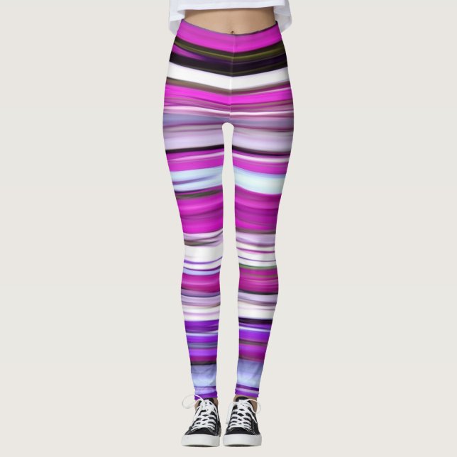 Legging Abstrato nº 2: Desfoque roxo (Frente)