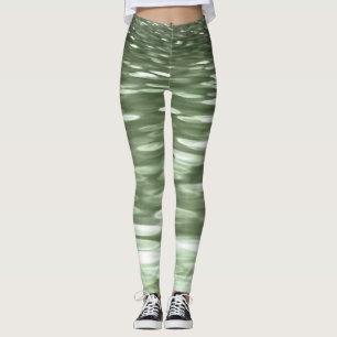 Legging Abstrato nº 3: borrão verde-oliva