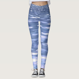 Legging Abstrato nº 3: Grelha azul em pó