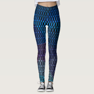 Legging Abstrato, padrão multicolorido, padrão de malha, l